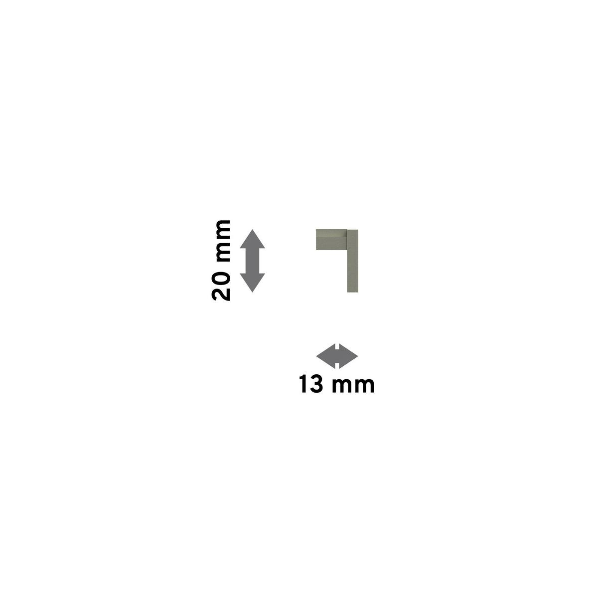ENDSTÜCKE FÜR GARDINENSTANGEN 20x20 mm, Sono Satin-Silber, Packung 2 Stück - Silberfarben, Metall (1.4/2/2cm) - INTERDECO