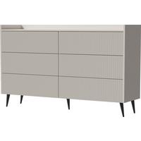 KOMMODE Arysa in Beige Kaschmir 92/150/41 cm - Kaschmir/Beige, Holzwerkstoff/Metall (150/92/41cm) - WFL GROUP