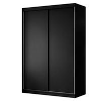 KLEIDERSCHRANK CAMARO 150 cm Schwarz - Schwarz, Holzwerkstoff (150/215/59cm) - Lookway