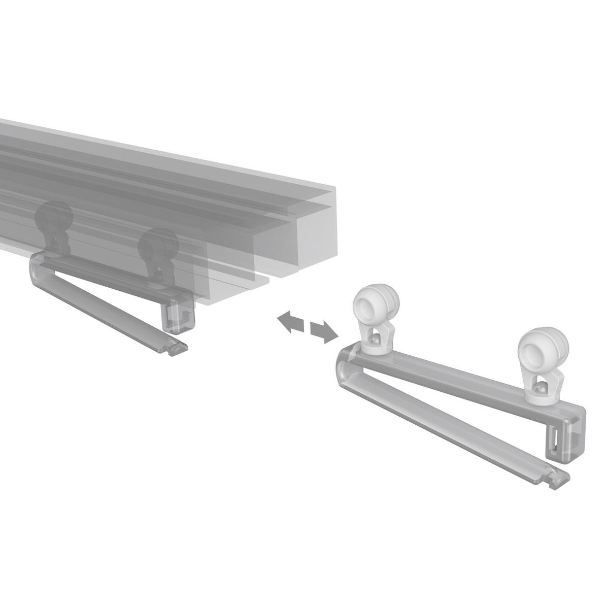 SCHLAUFENGLEITER UNIVERSAL, Glasklar, Packung 8 Stück - Transparent/Weiß, Kunststoff (6/2.4/1cm) - INTERDECO