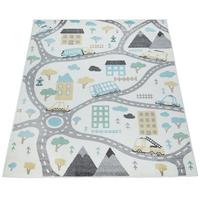 KINDERTEPPICH, mit Straßen-Motiv, Creme, 133 x 190 cm - Beige, Textil (133/190cm) - KADIMA DESIGN