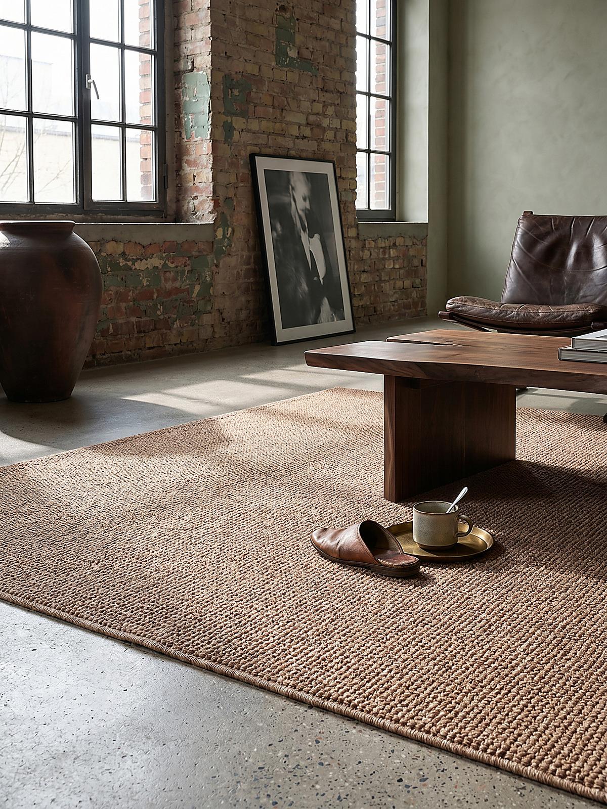 FLACHWEBTEPPICH Uni TOCE Polypropylen Natur 200 x 280 cm - Beige, Textil (200/280cm) - KADIMA DESIGN