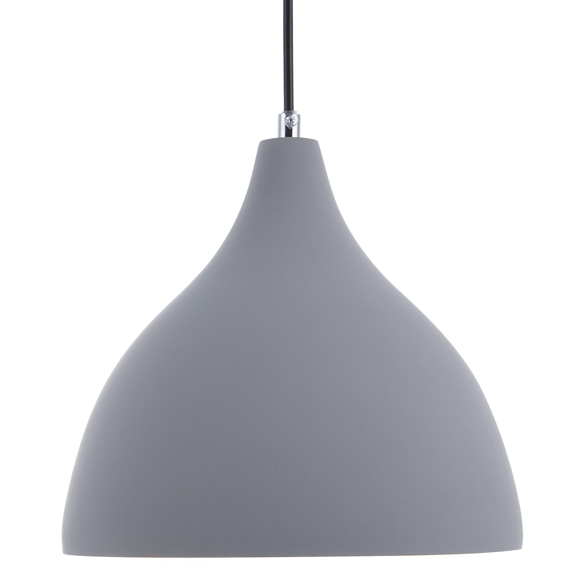 HÄNGELEUCHTE Lambro 23/23/121 cm - Grau, Stein (23/23/121cm) - Beliani