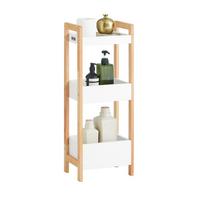 BADREGAL Weiß-Natur - Naturfarben, Holzwerkstoff (28/74/20cm) - SoBuy