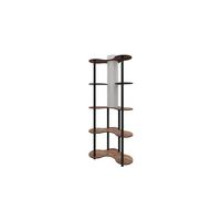 STEHLAMPE ALUNA Walnuss Dekor Holz - Nussbaumfarben, Holz (17/17/150cm) - KAWOLA