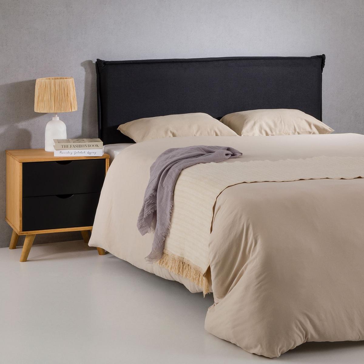KOPFTEIL VINCEL 160x190 cm schwarz - Schwarz, Textil (162/94/7cm) - IDIMEX