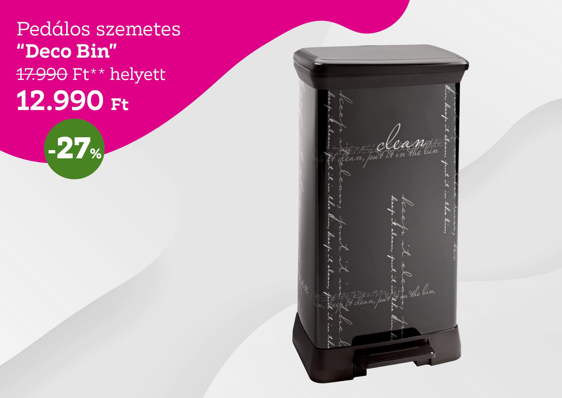 Pedálos szemetes DEKO BIN 17990 Forint helyett 12990 Forint, kedvezmény mértéke 27%