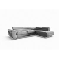 ECKSOFA Declan Mit Schlaffunktion - Hellgrau, Holzwerkstoff/Textil (277/203cm) - Fun Möbel