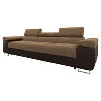 SOFA Torezio 3 - Braun, Holz/Textil (263/90/102cm) - MIRJAN24