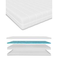 GELMATRATZE Höhe 15 cm 7-Zonen Kaltschaummatratze 120 x 200 cm - Weiß, Textil (120/200cm) - Schlaftroll