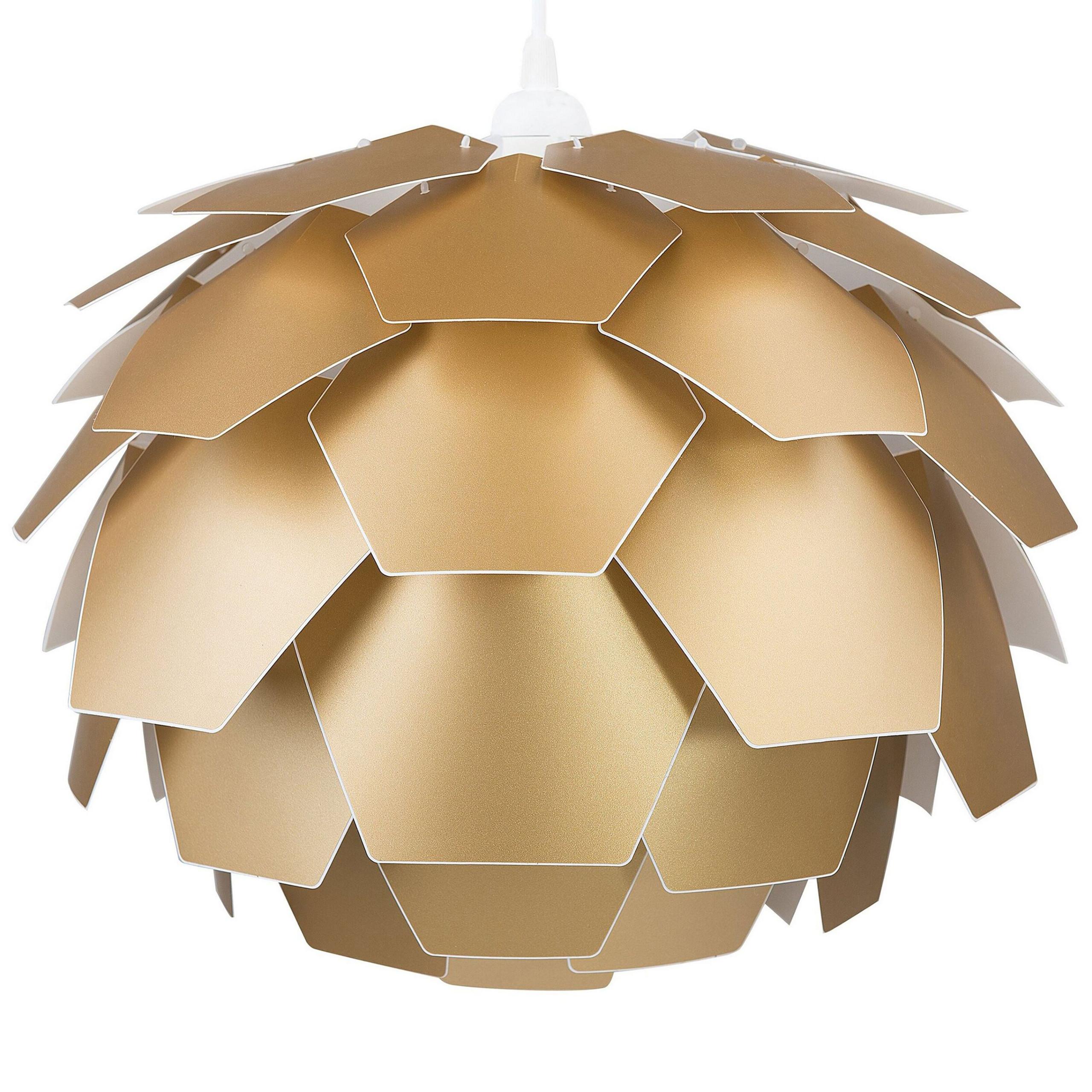 HÄNGELEUCHTE Segre Mini 40/40/30 cm - Goldfarben, Kunststoff (40/40/165cm) - Beliani