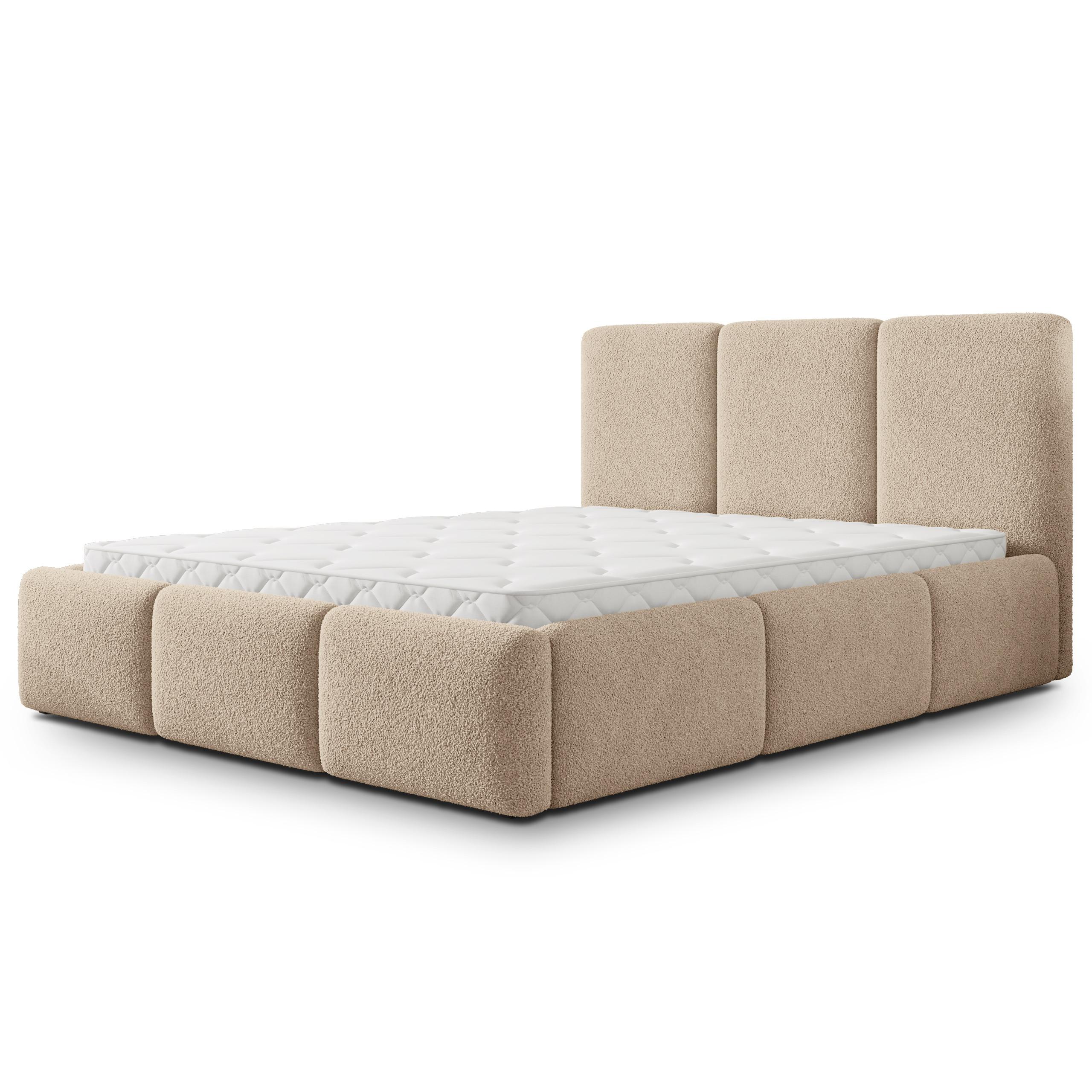 POLSTERBETT ARSIL 140x200 cm mit Bettkästen - Beige - Beige, Holz/Textil (140/200cm) - MASSENO