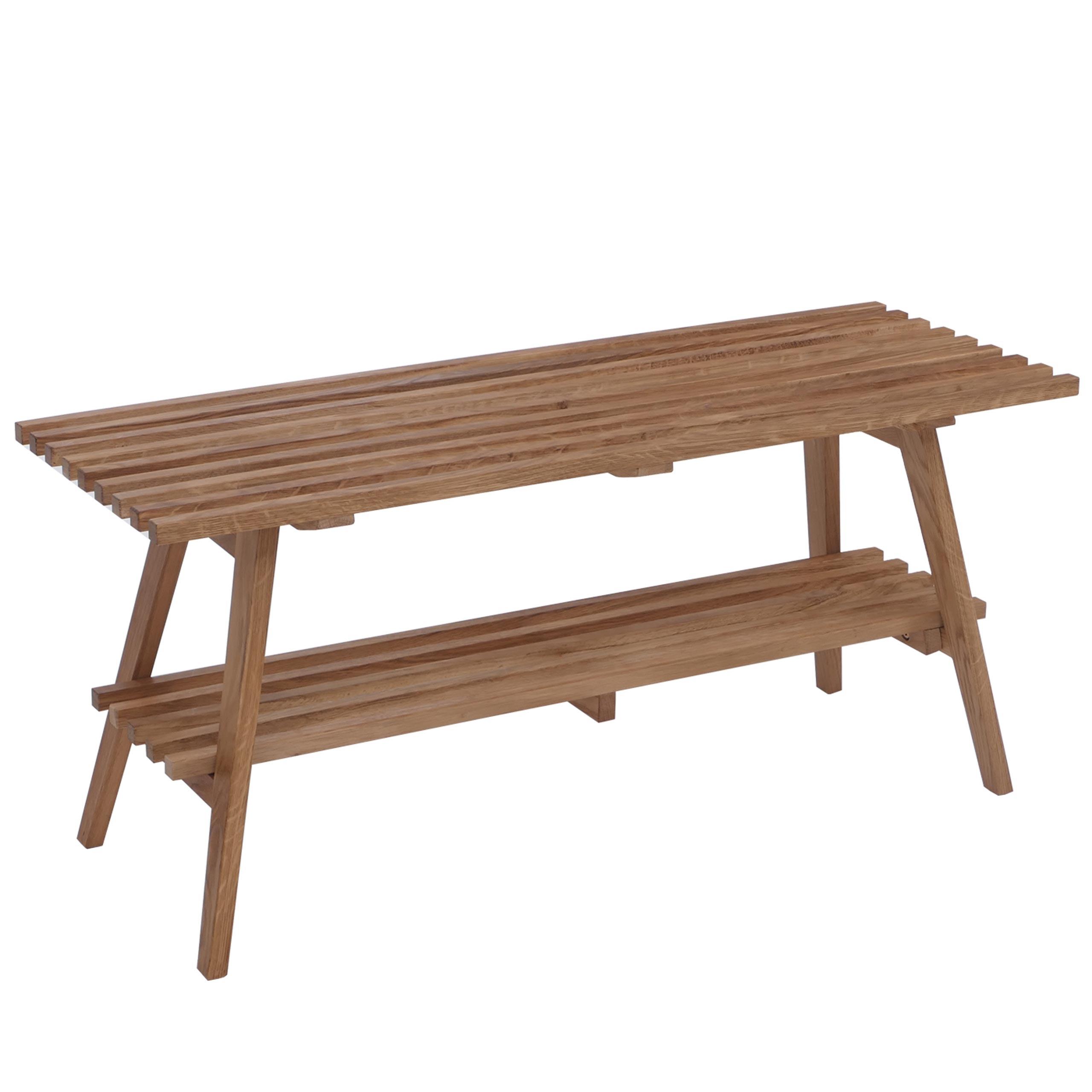 GARDEROBEN-BANK Eiche Dekor - Eiche Wotan, Holz (100/45/35cm) - MCW