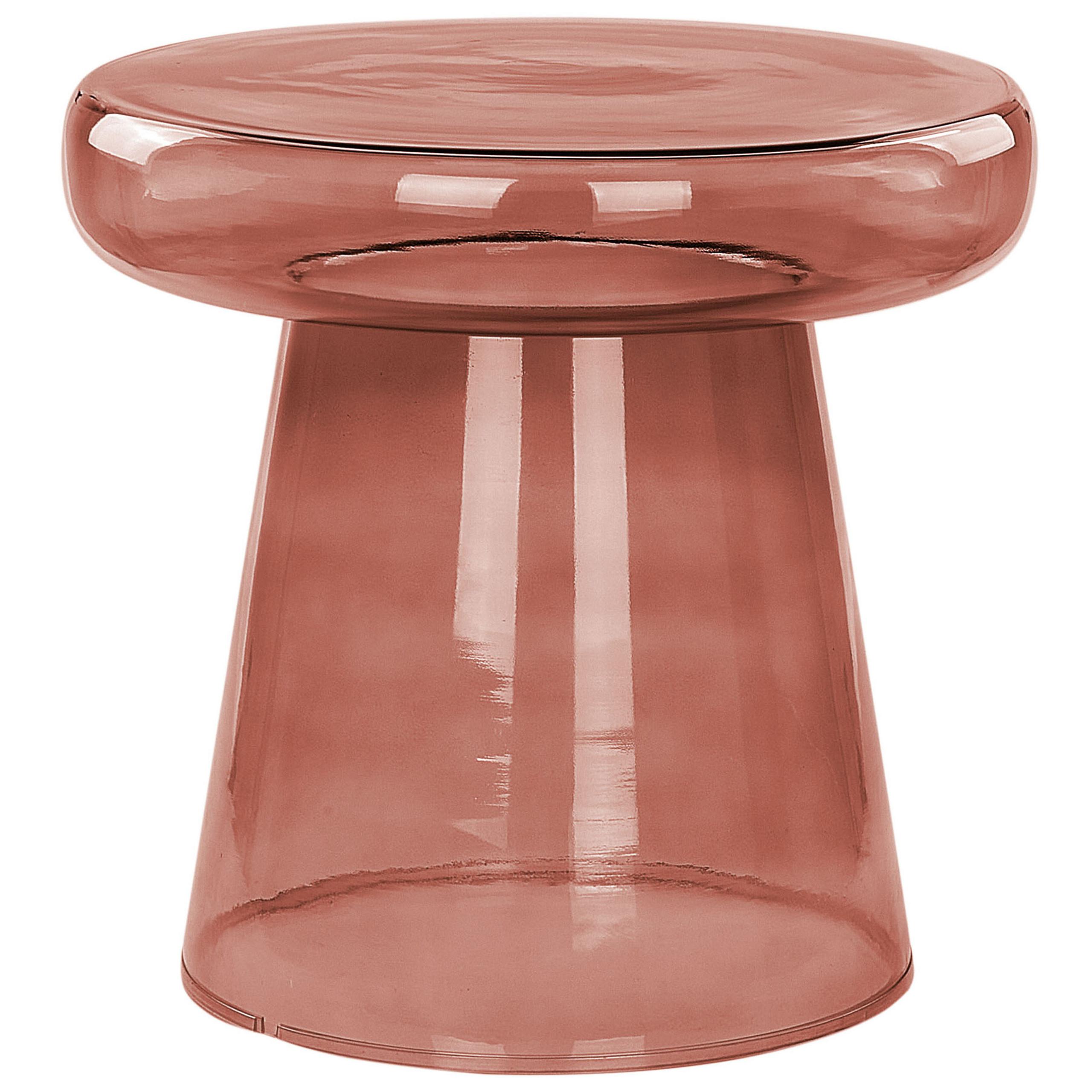 BEISTELLTISCH Rot Caldera - Rot, Glas (39/39/40cm) - Beliani
