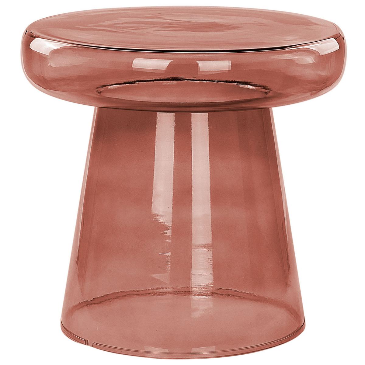 BEISTELLTISCH 2er-Set Rot Laguna/Caldera - Rot, Glas (39/39/43cm) - Beliani
