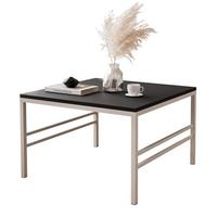 COUCHTISCH FORMA 60/60 cm Quadrat, Kaschmir / Schwarz matt - Kaschmir/Schwarz, Metall (60/60/40cm) - Idohome