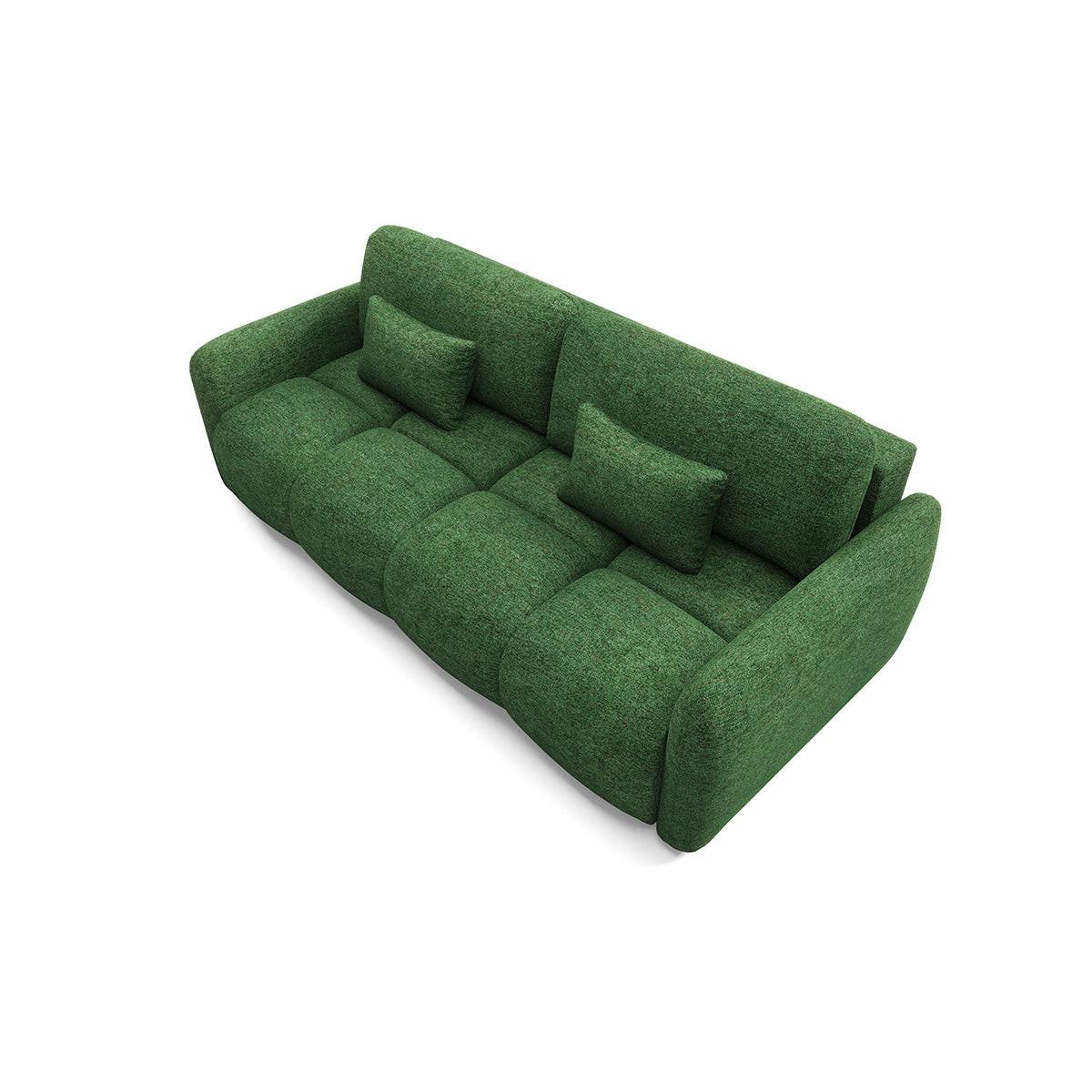 SOFA Vittoria 3 Sitzplätze Grün - Grün, Holz (236/95/121cm) - Petits-meubles