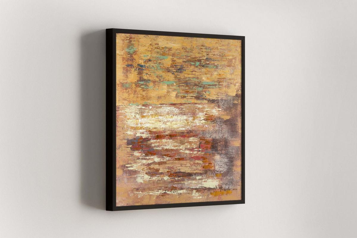 ÖLGEMÄLDE 80/80 cm - Braun, Holz/Textil (80/80cm) - KUNSTLOFT