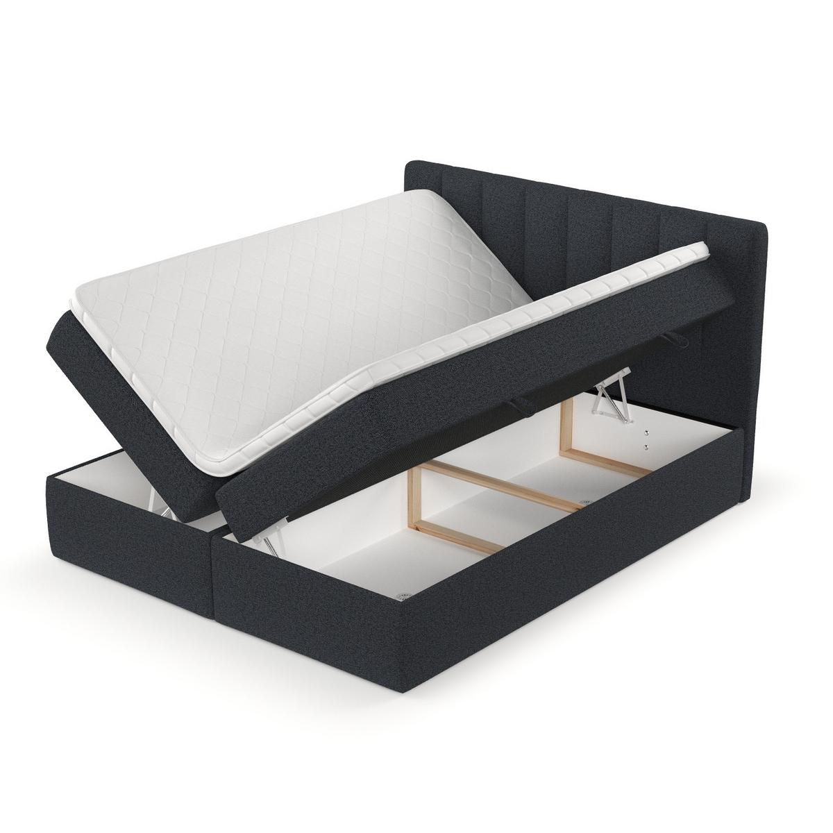 BOXBETT Bari 140/200 cm Anthrazit im Riva Stoff - Anthrazit, Holz/Holzwerkstoff (140/200cm) - AltaBeds