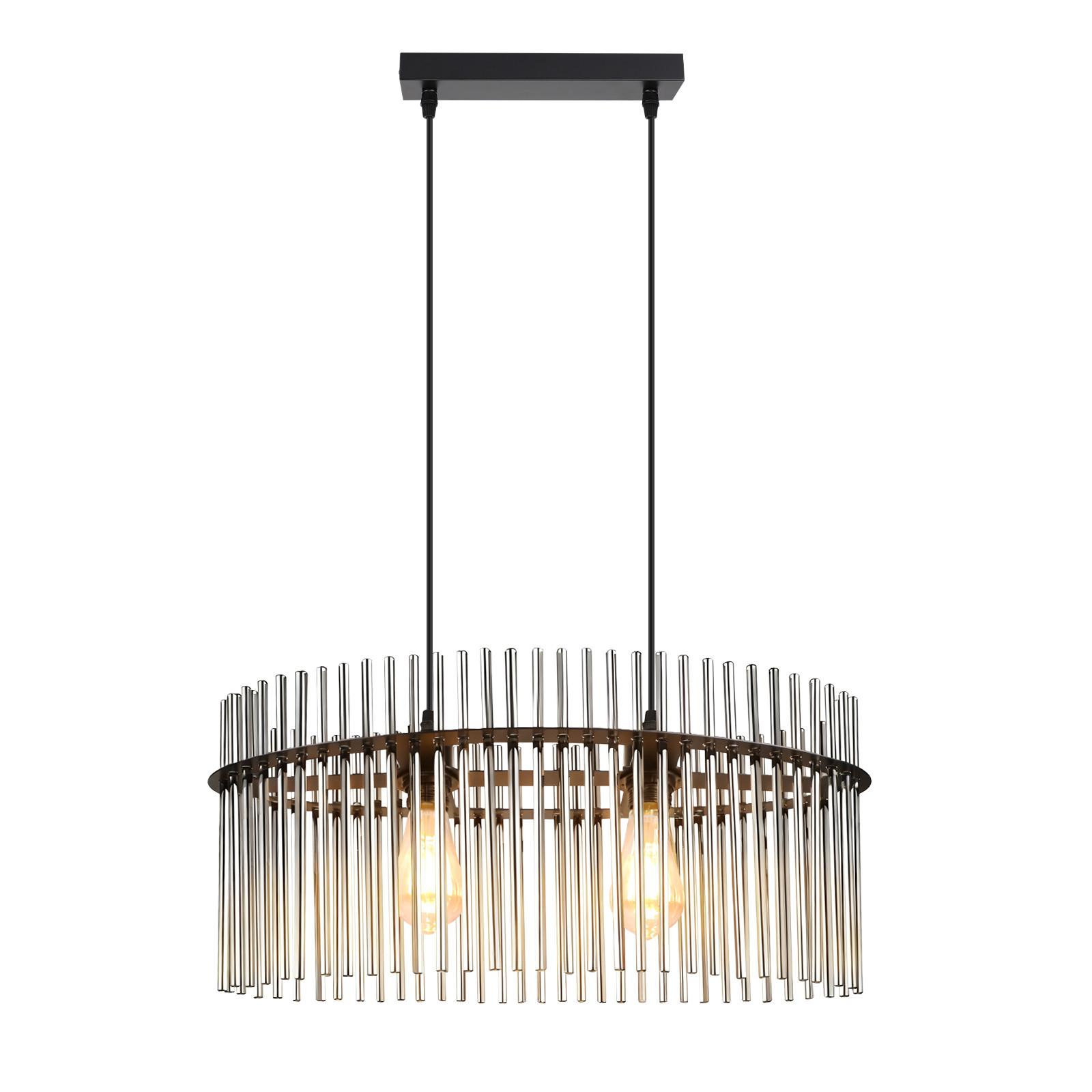 PENDELLEUCHTE Clover 25/60/150 cm - Schwarz, Glas (25/60/150cm) - ZMH
