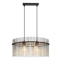 PENDELLEUCHTE Clover 25/60/150 cm - Schwarz, Glas (25/60/150cm) - ZMH