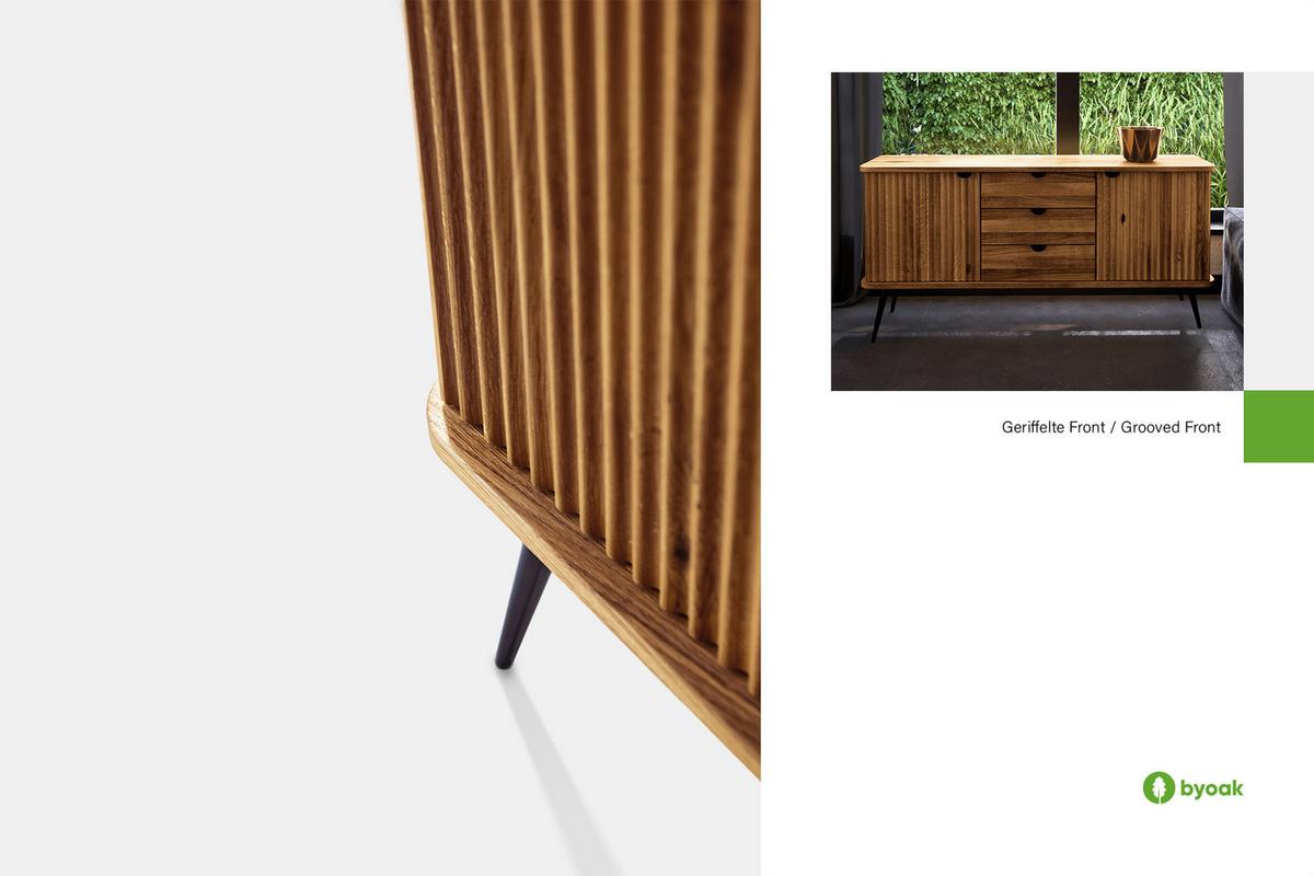 KOMMODE LINA - Kernbuche, Holz (144/72/46cm) - byoak