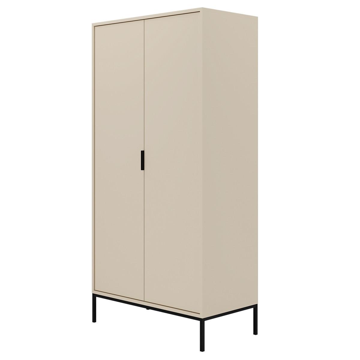 SCHRANK 2 Türen Seattle Kaschmir - Beige, Holzwerkstoff (100/205.4/55cm) - Petits-meubles