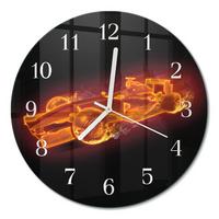 WANDUHR aus Glas Ø30 cm - Schrott - Orange, Glas (30/30/0.4cm) - TULUP