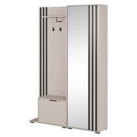 GARDEROBENSCHRANK NELIANA 131/192/40 cm Modern Garderobe-Set Kaschmir - Kaschmir, Holzwerkstoff (131/192/40cm) - MASSENO