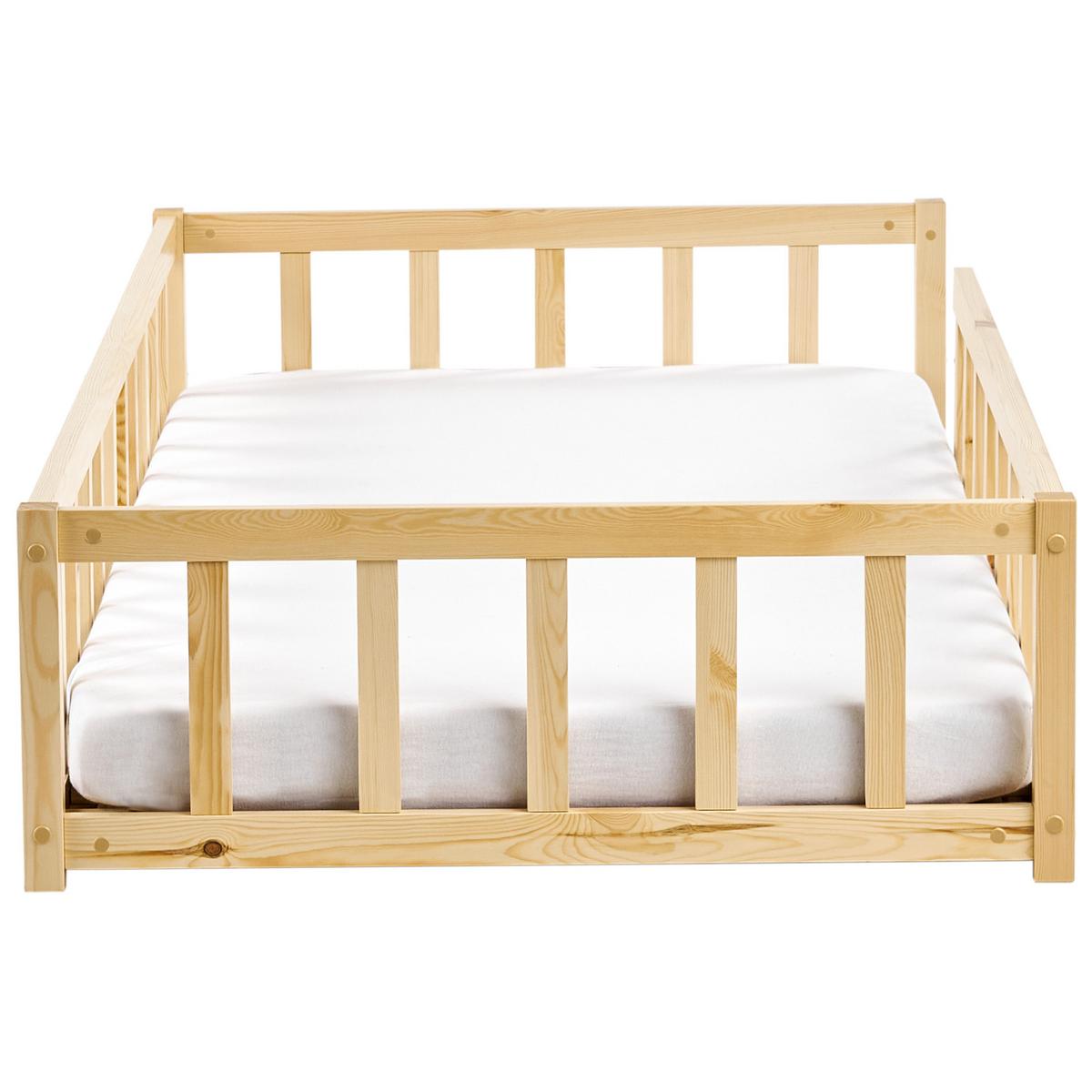 KINDERBETT 200x90 cm Heller Holzfarbton Meymac - Hellbraun, Holz (200/90cm) - Beliani