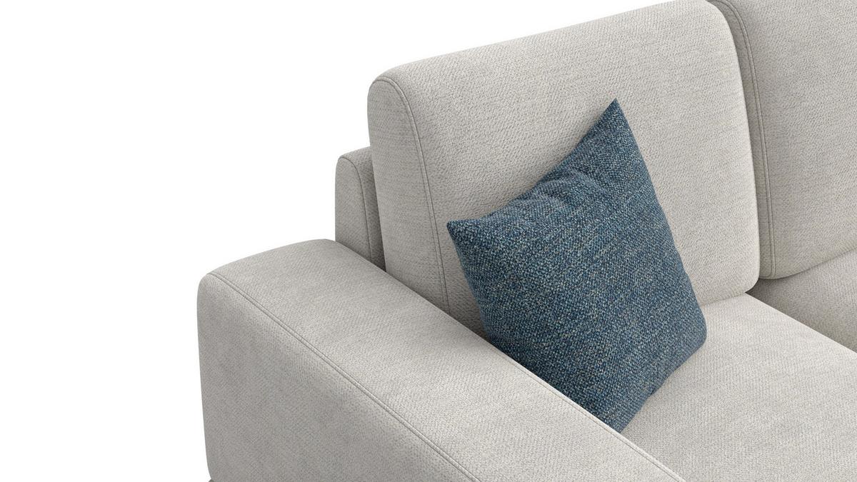 SOFA OTTO 2-Sitzer, creme - Creme/Schwarz, Holz/Textil (171/89/98cm) - Wozimo
