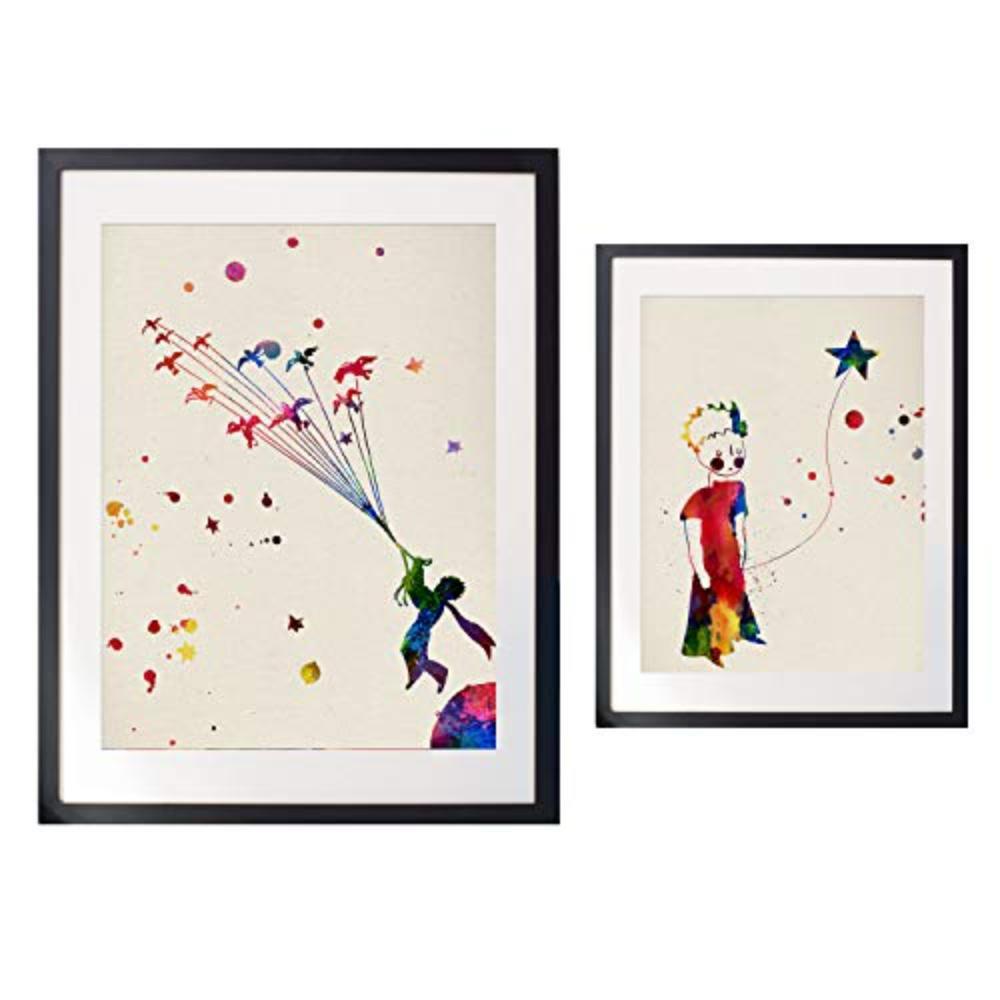 POSTER Set Mit 4 Prinzipplanet 30X40cm Schwarzer Rahmen - Schwarz, Papier (30/3cm) - Nacnic