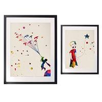 POSTER Set Mit 4 Prinzipplanet 30X40cm Schwarzer Rahmen - Schwarz, Papier (30/3cm) - Nacnic