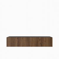 LOWBOARD LIVO 200/41/40 cm, Hängender TV-Schrank Schwarz / Eichefarben - Eichefarben/Schwarz, Holzwerkstoff (200/41/40cm) - MASSENO