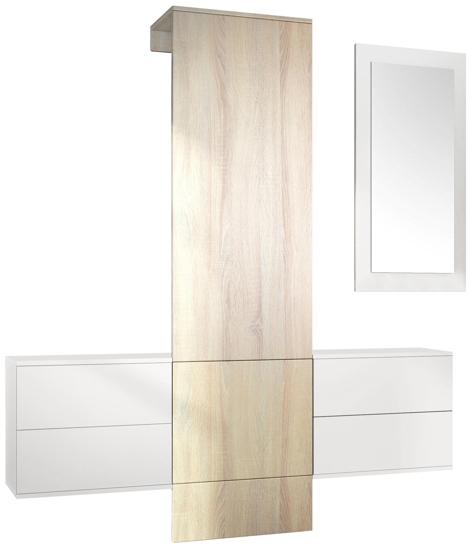 GARDEROBE Carlton Paneel in Eiche sägerau - Eiche San Remo, Holzwerkstoff (157/193/35cm) - Vladon