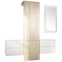 GARDEROBE Carlton Paneel in Eiche sägerau - Eiche San Remo, Holzwerkstoff (157/193/35cm) - Vladon
