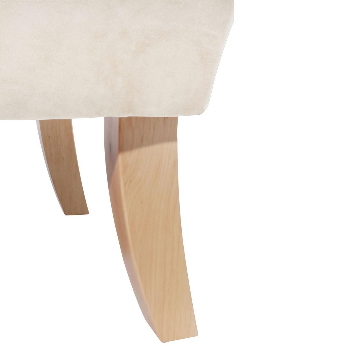 SESSEL Kaiya Bezug Samtvelours Buche natur / creme - Weiß, Kunststoff (71/97/82cm) - 58aufmkessel