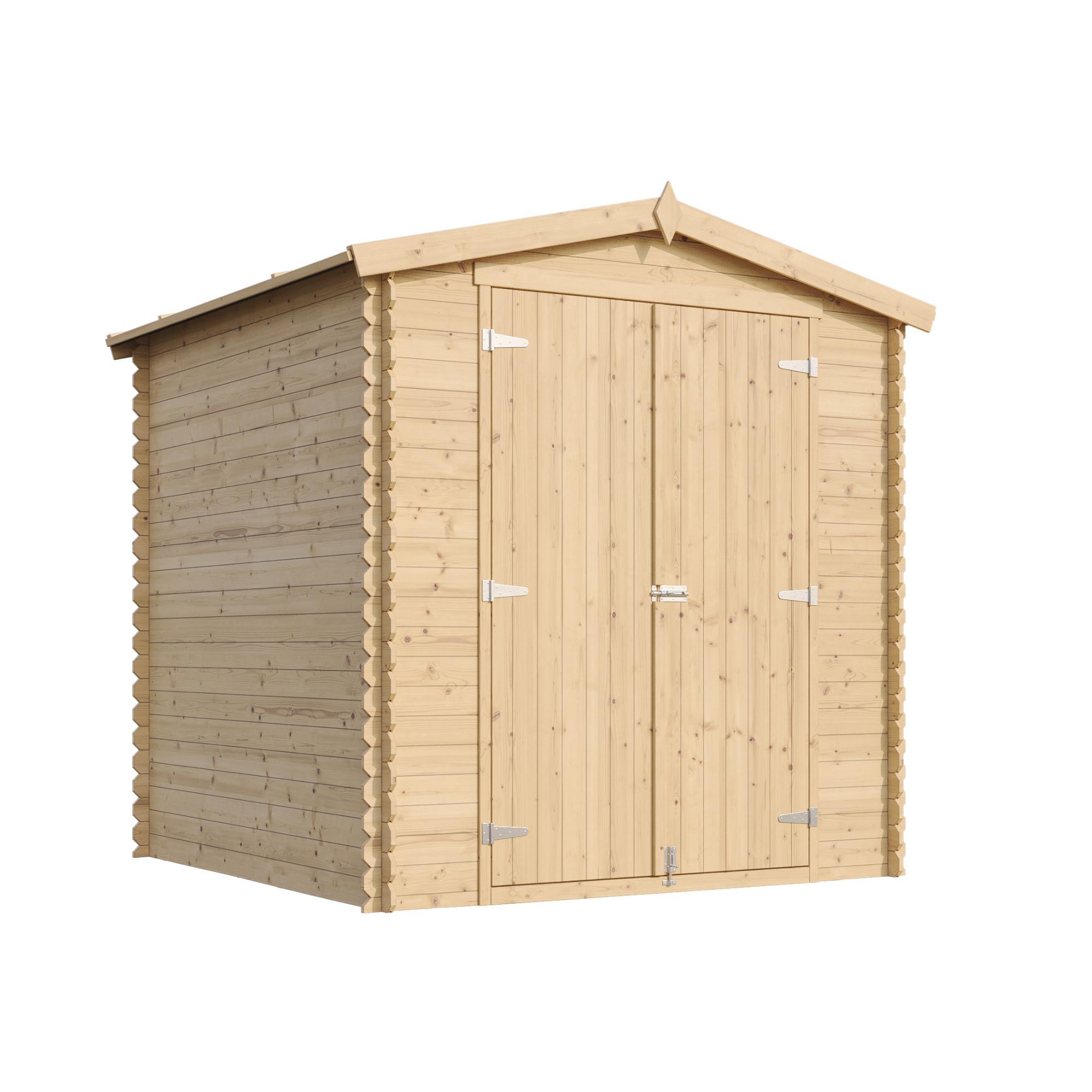 HOLZ-GARTENHAUS 3,53 m² – TIMBELA M343C1 - Naturfarben, Holz (216/218/206cm) - Timbela