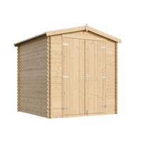 HOLZ-GARTENHAUS 3,53 m² – TIMBELA M343C1 - Naturfarben, Holz (216/218/206cm) - Timbela