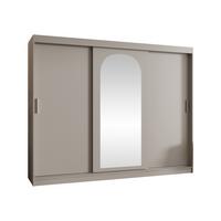SCHWEBETÜRENSCHRANK Selfie 250 cm mit Schubladen - Kaschmir/Silberfarben, Holzwerkstoff/Kunststoff (250/200/62cm) - MIRJAN24