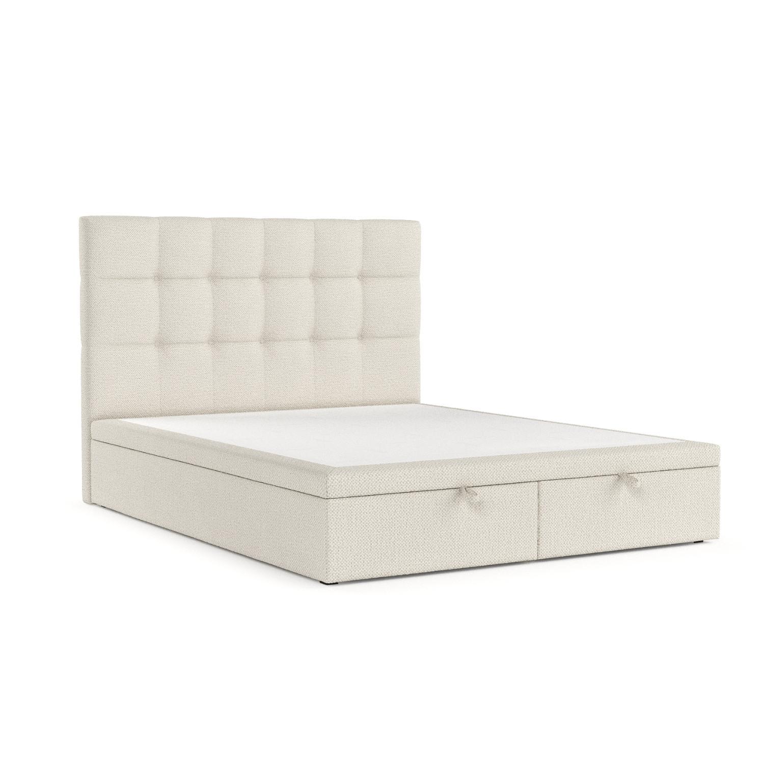 POLSTERBETT Guam mit Stauraum 200/200 cm Hellbeige im Alta Stoff - Sandfarben/Schwarz, Holz/Holzwerkstoff (200/200cm) - AltaBeds