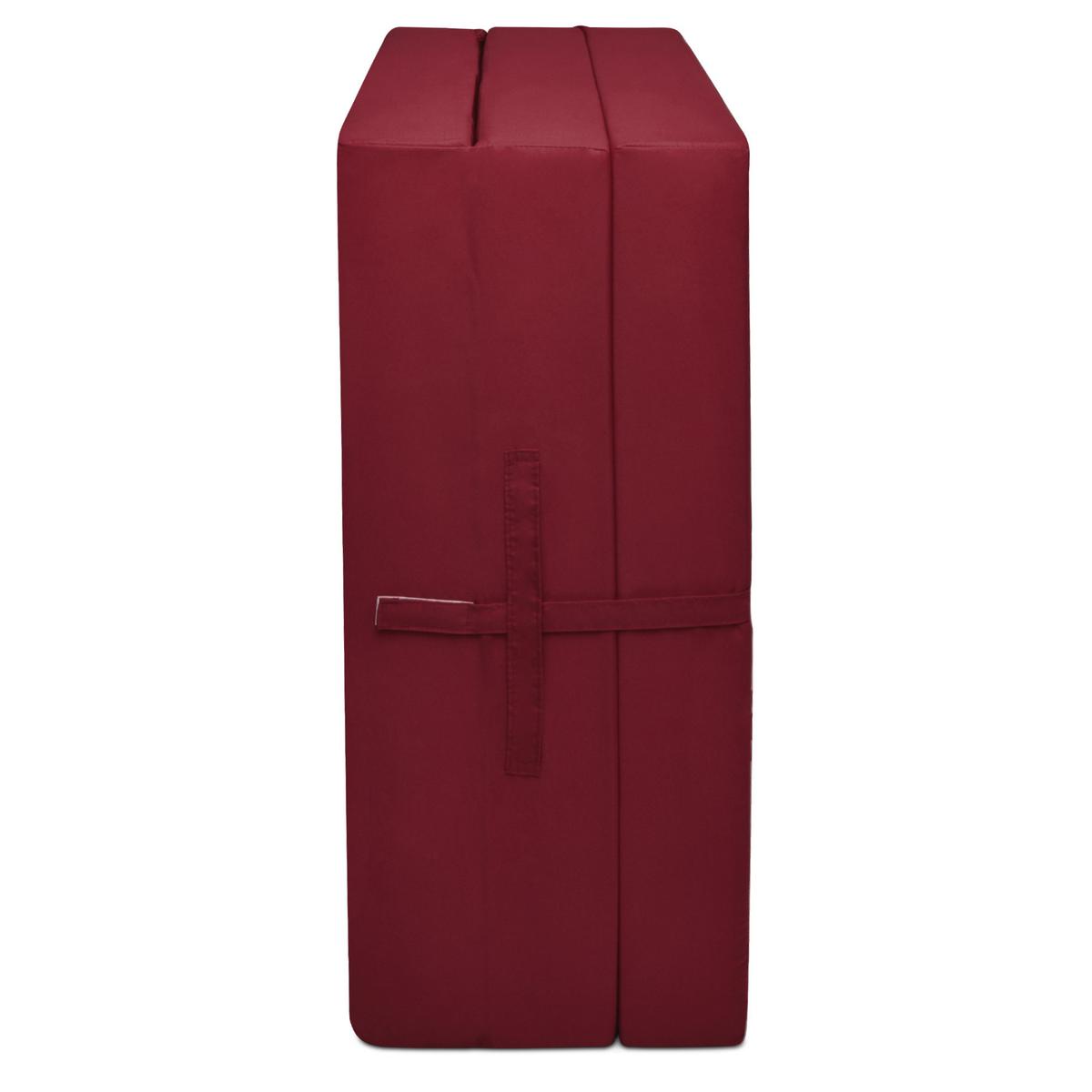 KLAPPMATRATZE Campix 195/80/10 cm Dunkelrot - Dunkelrot, Textil (195/80/10cm) - Beautissu 