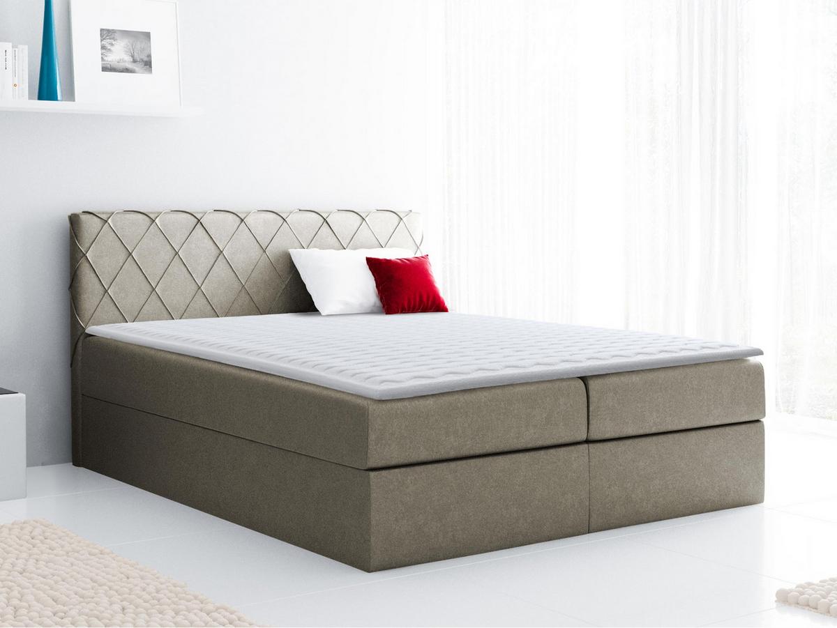 BOXBETT Paros - H3 - Hellbraun, Holz (180/200cm) - MIRJAN24