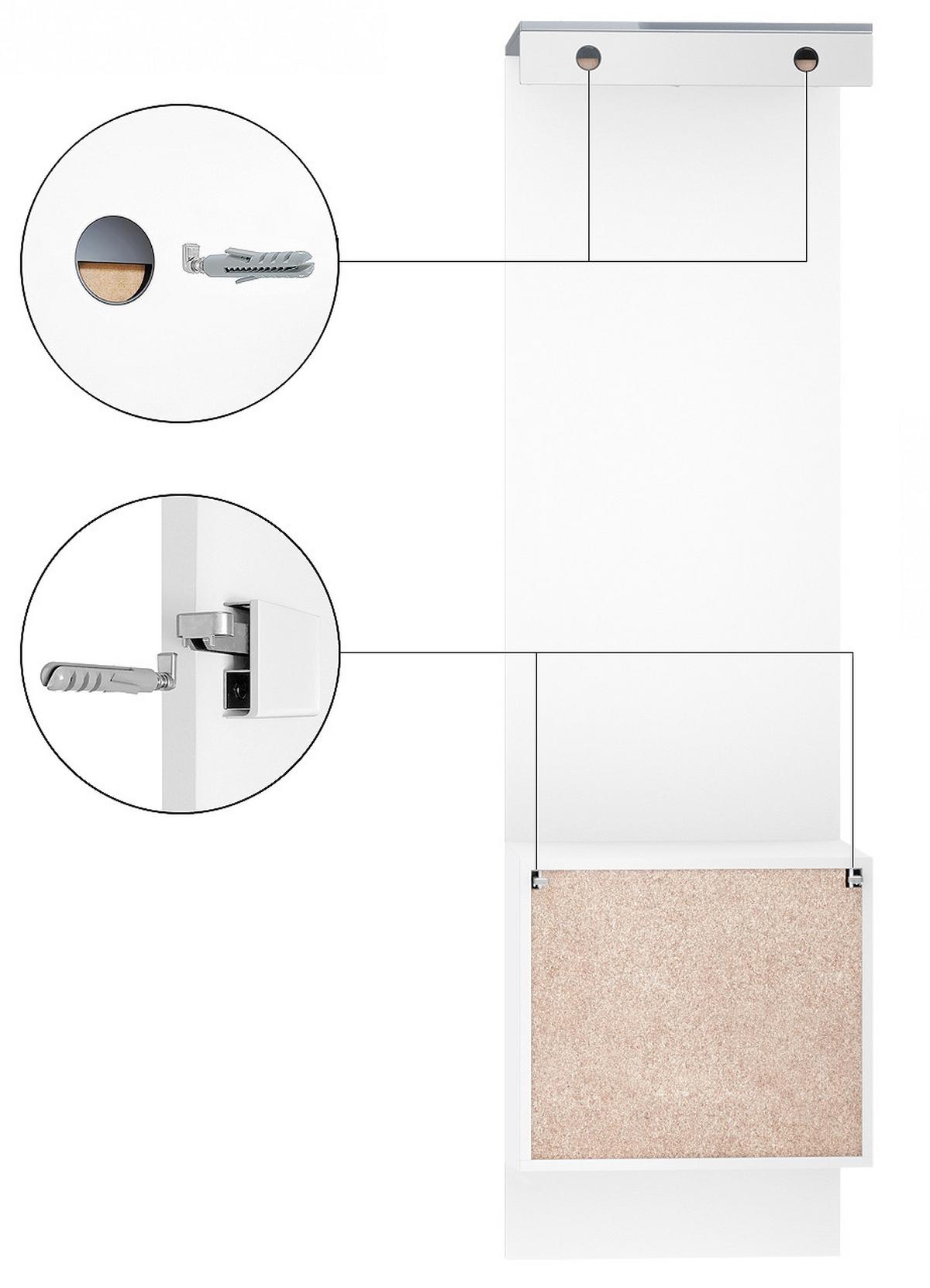GARDEROBE Carlton Paneel in Eiche Nature - Eichefarben, Holzwerkstoff (52/193/35cm) - Vladon
