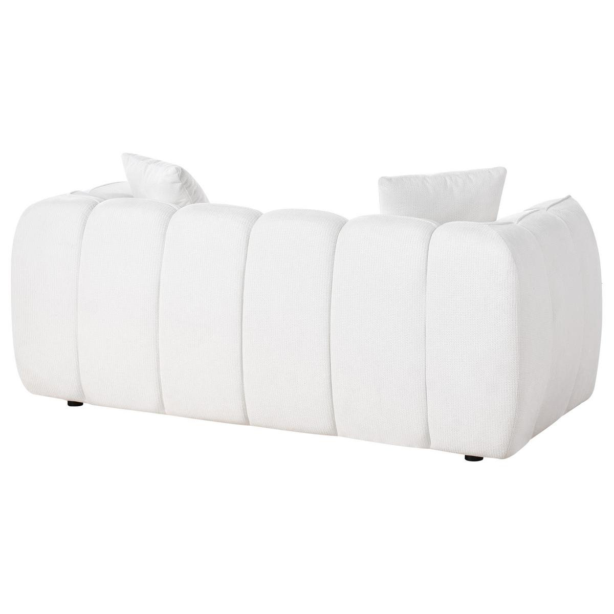 2-SITZER-SOFA Stoff Cremeweiß Ness - Creme, Textil (170/68/85cm) - Beliani