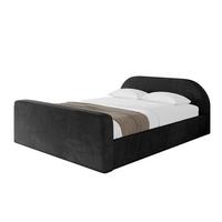 POLSTERBETT mit Bettkasten, Fußteil und Lattenrost, Boxbett mit Matratze H3/H4 - TIVON-Z-V1 180x200 Schwarz - Schwarz, Holzwerkstoff/Textil (180/200cm) - ALTDECOR