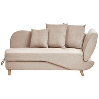 CHAISELONGUE-RECHTSSEITIGE Braun Meri - Hellbraun, Textil (155/76/69cm) - Beliani