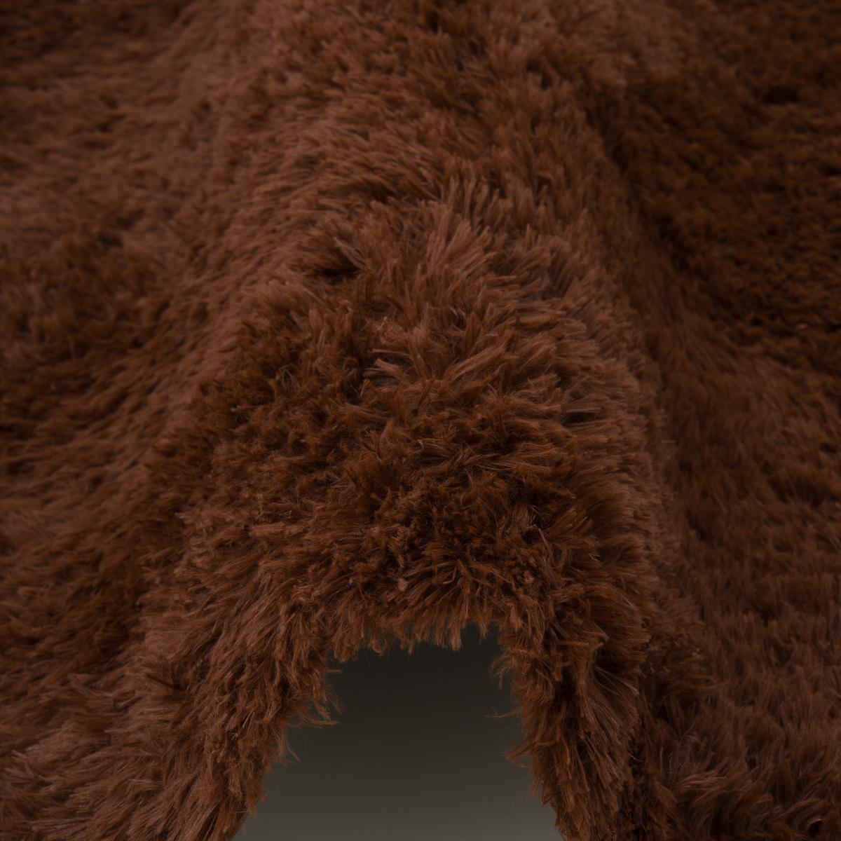 HOCHFLOR SHAGGY TEPPICH FLUFFY - Dunkelbraun, Textil (60/90cm) - Pergamon
