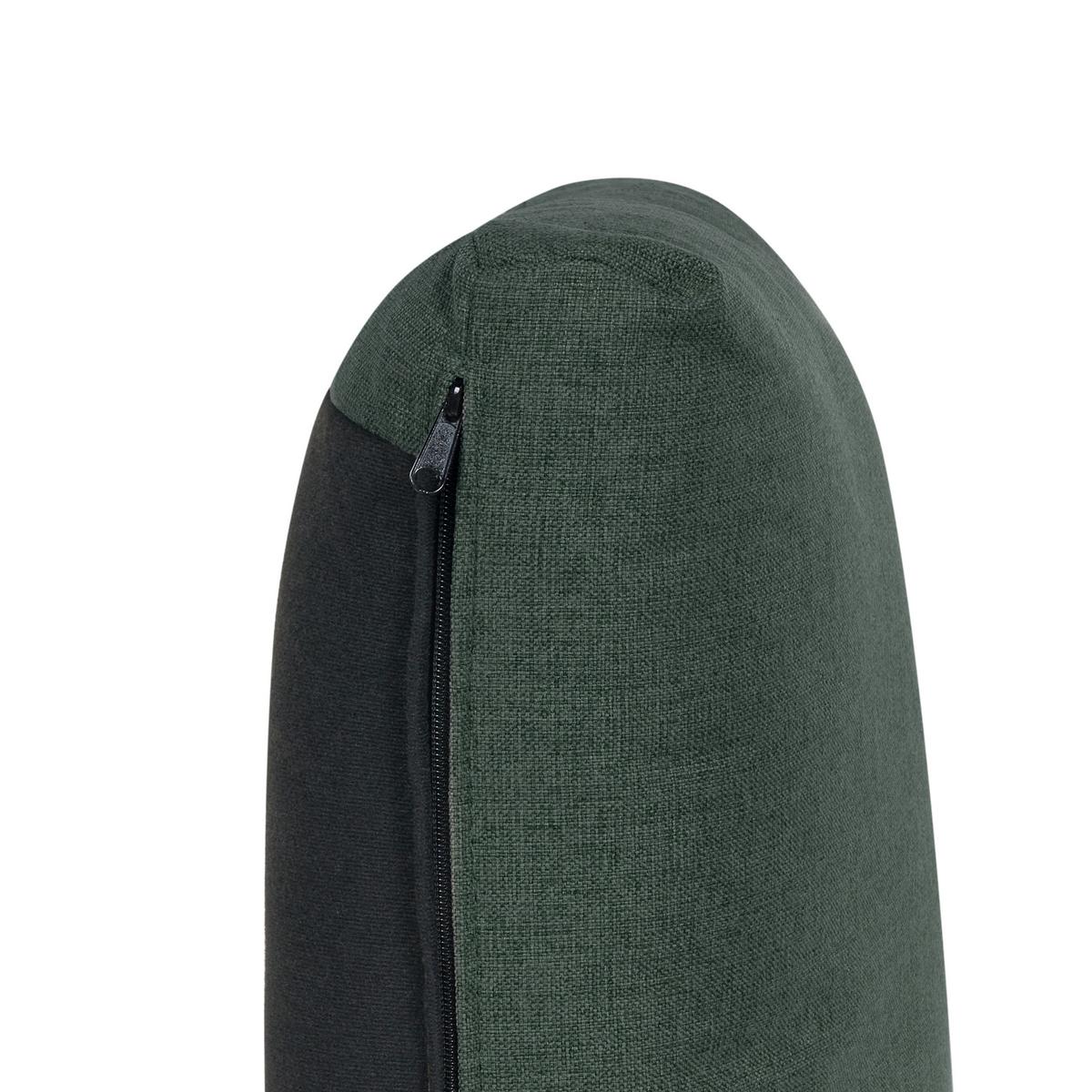 ECKSOFA Modul 4-Sitzer linksseitig Dunkelgrün Stoff Unstad - Schwarz/Grün, Textil (228/152cm) - Beliani