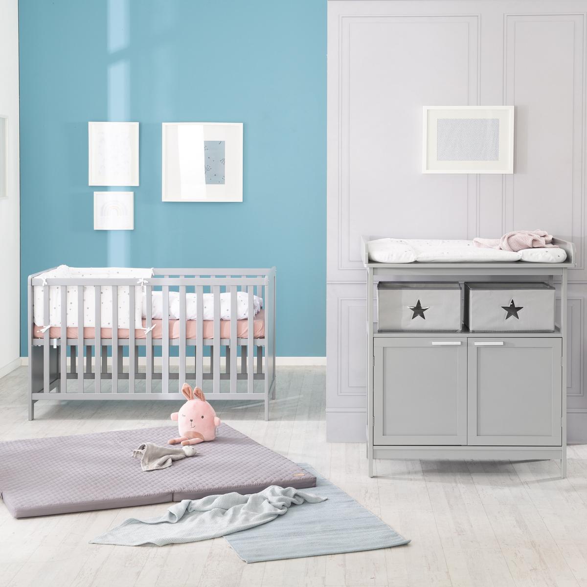 BABYZIMMER-SET Hamburg mit Türen 2-teilig - Taupe, Holzwerkstoff (66/76/123cm) - Roba